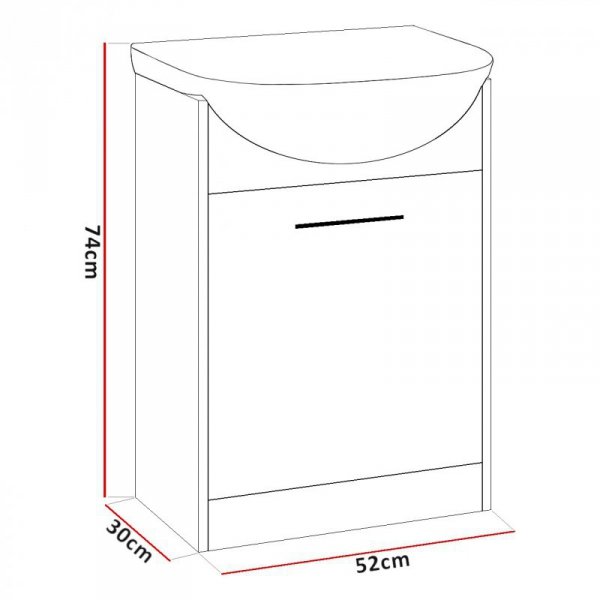 Szafka pod umywalkę SLIM SL2 biały laminat