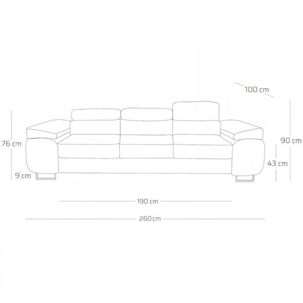Sofa CRISTAL monolith 97