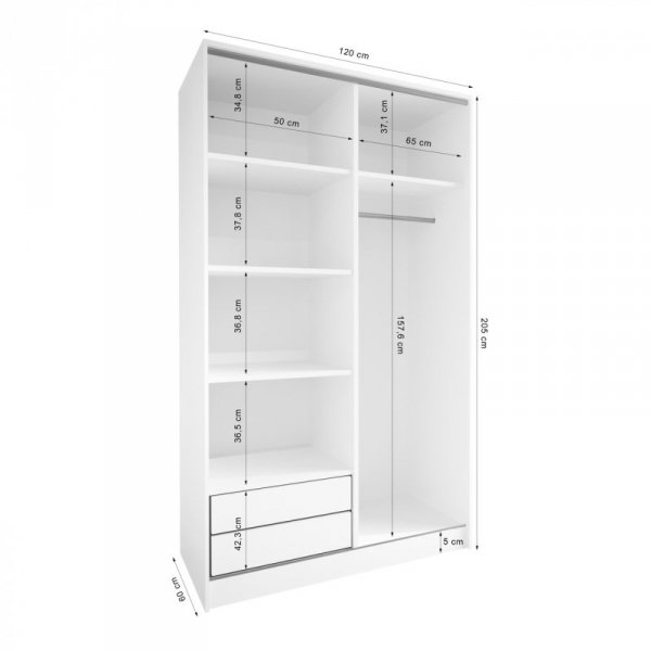Szafa otwarta MERV K3 120 czarna