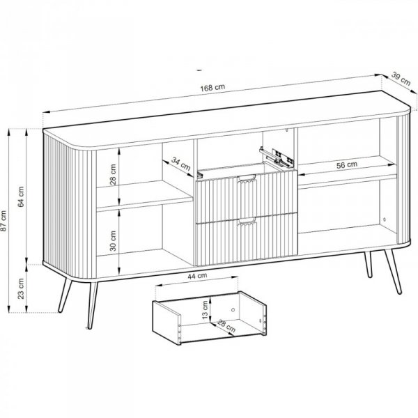 Komoda ZOVI 02 czarny