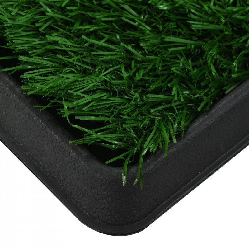 Toaleta dla zwierząt z tacą i sztuczną trawą, zieleń, 64x51x3cm