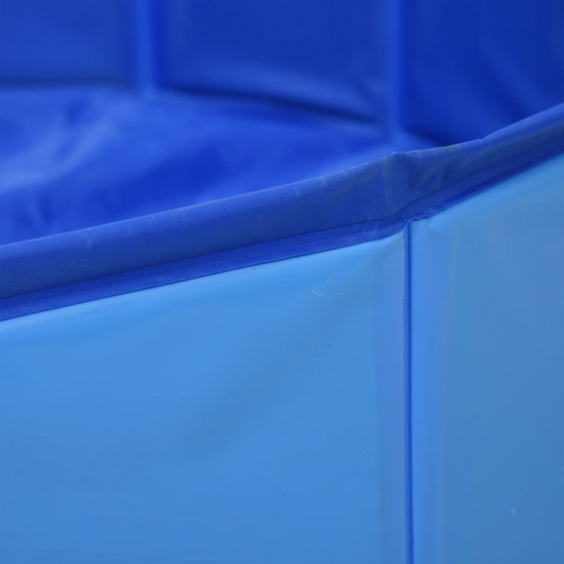 Składany basen dla psa, niebieski, 160 x 30 cm, PVC