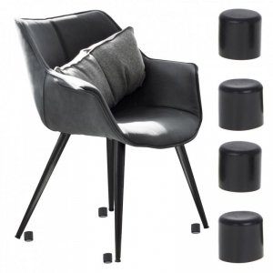 KX5116 Nakładki na nogi krzeseł mebli 19mm czarne