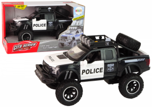ND24_16944 Pojazd Terenowy Raptor Policja Czarny Otwierane Drzwi Dżwięk Światła 5905884455371