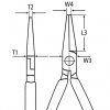 SZCZYPCE TNĄCE PÓŁOKRĄGŁE 140MM (1 SZT)