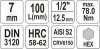 KLUCZ TRZPIENIOWY 1/2''HEX 7MM L100MM (1 SZT)