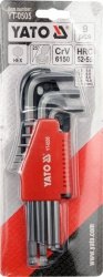 KLUCZE HEX KULKA ZESTAW 9-CZĘŚCIOWY 1,5-10MM (1 KPL)
