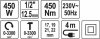 ELEKTRYCZNY KLUCZ UDAROWY 1/2'' 450NM (1 SZT)