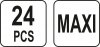 ZESTAW 24 BEZPIECZNIKÓW PŁYTKOWYCH MAXI (1 KPL)