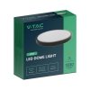 Plafon V-TAC 18W LED Okrągły 25cm Natynkowy IP44 Czarny VT-8618B 3000K 1830lm