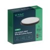 Plafon V-TAC 36W LED Okrągły 42cm Natynkowy Pilot Czujnik Ruchu IP44 Czarny VT-8630S 4000K 3820lm