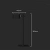 Lampka Biurkowa V-TAC 4w1 35cm Kinkiet Klips Latarka 3W LED CCT Czarna VT-10115 3000K-6000K 300lm