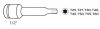 Klucze udarowe Torx 1/2, zestaw 8 szt.