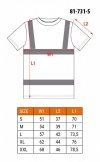 T-shirt ostrzegawczy, ciemny dół, pomarańczowy, rozmiar S