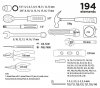 Zestaw narzędziowy 1/4, 3/8 194 szt.