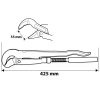 Klucz do rur typ S, 1.5, 425 mm