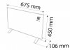 Grzejnik konwektorowy elektryczny 1500W, IP24