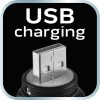 Latarka akumulatorowa USB  300 lm 2 w 1 CREE XPE + COB LED