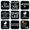 Lampa warsztatowa akumulatorowa 2x350 lm rozkładana SMD