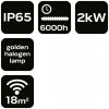 Promiennik 2000W, IP55, element grzejny golden halogen lamp