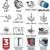 Młotowiertarka SDS+ 710W, walizka
