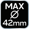 Sekator do gałęzi by-pass 665 mm, zakres do 42 mm, przekładnia, teleskopowe uchwyty