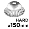 Szczotka druciana do kosy spalinowej 150 x 25,4 mm, twarda, druty splątane