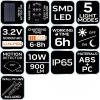 Lampa solarna ścienna + pilot SMD LED 900 lm