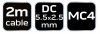 Przedłużacz solarny kabel DC 5.5*2.5, długość 2 m