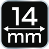 Dłuto 14 mm, CRV, uchwyt dwukomponentowy