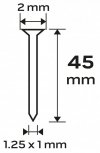 Gwoździe galwanizowane do zszywacza pneumatycznego (14-570), GA18, Typ 300 (F), długość 45 mm, 4000