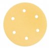 Papier ścierny na rzep 225 mm, K80, 5 szt., z 6 otworami do szlifierki 59G264, 59G265