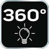 Lampa podwójna 360 stopni 2x4300lm