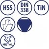 Wiertło do metalu Baildon DIN 338 RN 10 mm, HSS TiN (S), 133-87 mm (chwyt 3-płaszczyznowy)