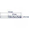 Wiertło do metalu Baildon DIN 338 RN 10,5 mm, HSS TiN (S), 133-87 mm (chwyt 3-płaszczyznowy)