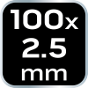Opaski zaciskowe EXTREME 2.5 × 100 mm, czarne, 100 szt.