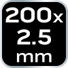 Opaski zaciskowe EXTREME 2.5 × 200 mm, czarne, 20 szt.