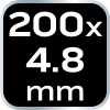 Opaski zaciskowe EXTREME 4.8 × 200 mm, czarne, 100 szt.