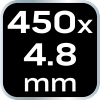Opaski zaciskowe EXTREME 4.8 × 450 mm, białe, 50 szt.