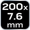 Opaski zaciskowe EXTREME 7.6 × 200 mm, białe, 50 szt.