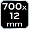 Opaski zaciskowe EXTREME 12.0 × 700 mm, białe, 50 szt.