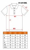 Koszulka polo DENIM, czarna, rozmiar XXXL