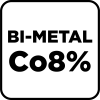 Otwornice bi-metalowe Co8% (19, 25, 30, 35, 40, 68 mm), zestaw 9 el.