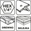 Wiertło do drewna łopatkowe, 26 x 152 mm (3 szt.)