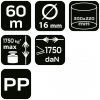 Linka pleciona polipropylenowa fi 16 60m