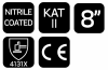 Rękawice robocze, poliester pokryty ntrylemx, 4131X, rozmiar 8