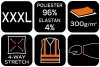 Kurtka Mix&Match, 4-way stretch, zielona, rozmiar XXXL
