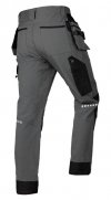 Spodnie robocze Mix&Match, 4 way stretch, z kaburami, Cordura, szaro-czarne, rozmiar XS