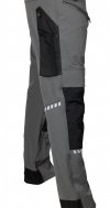 Spodnie robocze Mix&Match, 4 way stretch, z kaburami, Cordura, szaro-czarne, rozmiar L