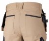 Spodnie robocze Mix&Match, 4 way stretch, z kaburami, wzmocnienia z Cordury, beżowo-czarne, rozmiar
